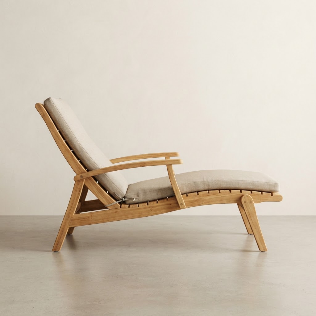 Linden Teak Patio Lounger